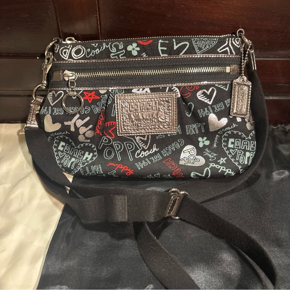Coach Poppy Graffiti crossbody bag purse